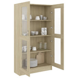 NNEVL Vitrine Cabinet Sonoma Oak 82.5x30.5x150 cm Chipboard