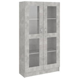 NNEVL Vitrine Cabinet Concrete Grey 82.5x30.5x150 cm Chipboard