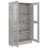 NNEVL Vitrine Cabinet Concrete Grey 82.5x30.5x150 cm Chipboard