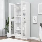 NNEVL Vitrine Cabinet White 82.5x30.5x185.5 cm Chipboard