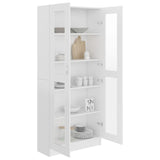 NNEVL Vitrine Cabinet White 82.5x30.5x185.5 cm Chipboard