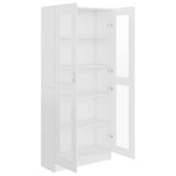 NNEVL Vitrine Cabinet White 82.5x30.5x185.5 cm Chipboard