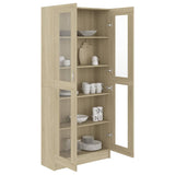 NNEVL Vitrine Cabinet Sonoma Oak 82.5x30.5x185.5 cm Chipboard