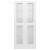 NNEVL Vitrine Cabinet High Gloss White 82.5x30.5x185.5 cm Chipboard