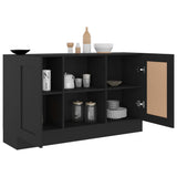 NNEVL Sideboard Black 120x30.5x70 cm Chipboard