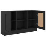 NNEVL Sideboard Black 120x30.5x70 cm Chipboard