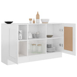 NNEVL Sideboard High Gloss White 120x30.5x70 cm Chipboard