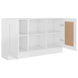 NNEVL Sideboard High Gloss White 120x30.5x70 cm Chipboard
