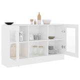 NNEVL Vitrine Cabinet White 120x30.5x70 cm Chipboard