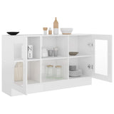 NNEVL Vitrine Cabinet High Gloss White 120x30.5x70 cm Chipboard