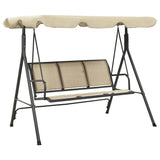 NNEVL Garden Swing Chair with Canopy Anthracite and Sand