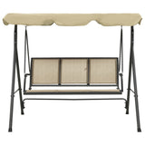 NNEVL Garden Swing Chair with Canopy Anthracite and Sand