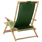 NNEVL Reclining Relaxing Chair Green Bamboo and Fabric