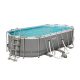 NNEVL Bestway Power Steel Swimming Pool Set Oval 549x274x122cm