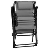 NNEVL Folding Deck Chair Textilene Grey