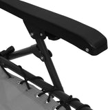 NNEVL Folding Deck Chair Textilene Grey