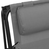 NNEVL Folding Deck Chair Textilene Grey