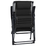 NNEVL Folding Deck Chair Textilene Black