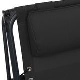 NNEVL Folding Deck Chair Textilene Black
