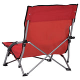NNEVL Folding Beach Chairs 2 pcs Red Fabric