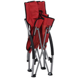 NNEVL Folding Beach Chairs 2 pcs Red Fabric