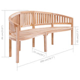 NNEVL Banana Bench 200 cm Solid Teak Wood