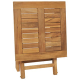 NNEVL Folding Sun Lounger with Table Solid Teak Wood