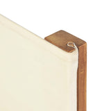 NNEVL Folding Director's Chair Solid Teak Wood Cream White