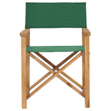 NNEVL Folding Director's Chair Solid Teak Wood Green