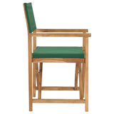 NNEVL Folding Director's Chair Solid Teak Wood Green