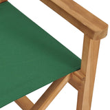NNEVL Folding Director's Chair Solid Teak Wood Green