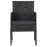 NNEVL Garden Chairs 2 pcs Poly Rattan Black