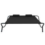 NNEVL Outdoor Lounge Bed Fabric Black
