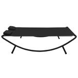 NNEVL Outdoor Lounge Bed Fabric Black