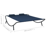 NNEVL Outdoor Lounge Bed Fabric Blue