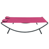 NNEVL Outdoor Lounge Bed Fabric Pink