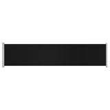 NNEVL Patio Retractable Side Awning 140x600 cm Black