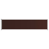 NNEVL Patio Retractable Side Awning 140x600 cm Brown