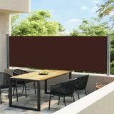 NNEVL Patio Retractable Side Awning 140x600 cm Brown