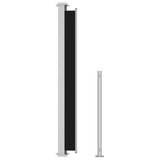NNEVL Patio Retractable Side Awning 180x300cm Black