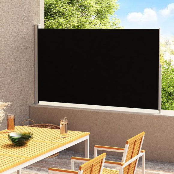 NNEVL Patio Retractable Side Awning 180x300cm Black