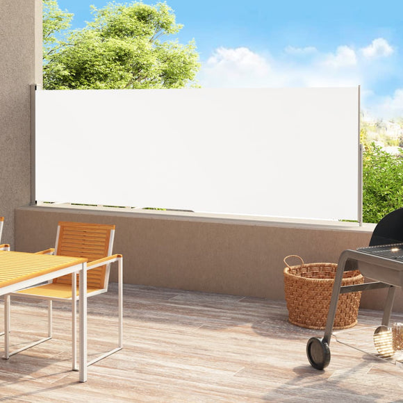 NNEVL Patio Retractable Side Awning 180x500cm Cream