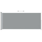 NNEVL Patio Retractable Side Awning 180x500cm Grey