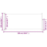 NNEVL Patio Retractable Side Awning 220x500cm Cream