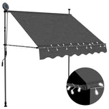 NNEVL Manual Retractable Awning with LED 200 cm Anthracite