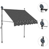 NNEVL Manual Retractable Awning with LED 200 cm Anthracite