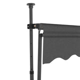 NNEVL Manual Retractable Awning with LED 200 cm Anthracite