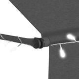 NNEVL Manual Retractable Awning with LED 200 cm Anthracite