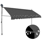 NNEVL Manual Retractable Awning with LED 350 cm Anthracite