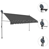 NNEVL Manual Retractable Awning with LED 350 cm Anthracite